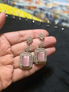 Pink Zircon Earring