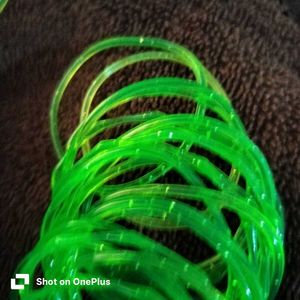 silicon Neon Green Bangles