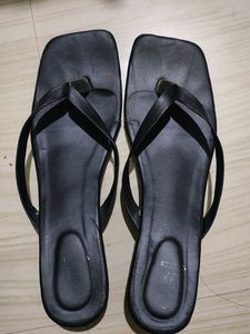 Black Thong Sandals
