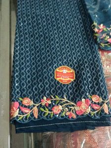 Blue Embroidered Salwar Kameez Set