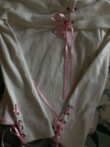 Off-Shoulder Lace-Up Top