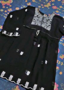 Elegant Black Chikankari Kurti –Half Price Sale!