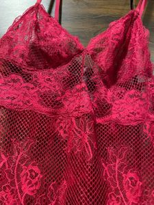 victoria secret Red Lace Cami Slip