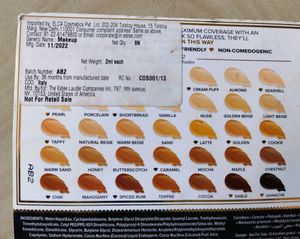 Too Face Born This Way Concealer Shade Card Sample