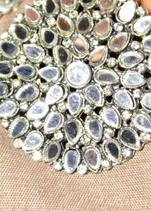 Earring Silver-Plated Mirror