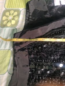 Black Sequined Sleeveless Top