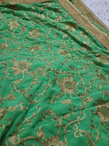 Saree With Chiffon Material Zari Work