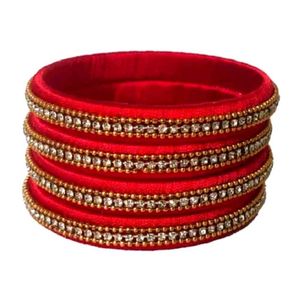 Silk Thread Bangles (Set of 4)