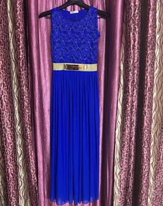 Elegant Blue Party Dress