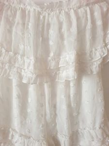 Saints &amp; Secrets Tiered Bust Frill Trim Romper
