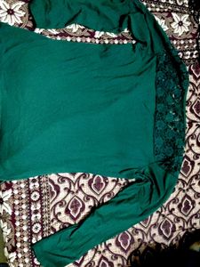 Elegant Green Lace Top