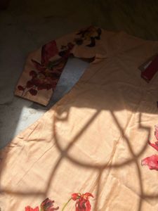 ROHIT BAL PEACH COTTON SILK SUIT SET