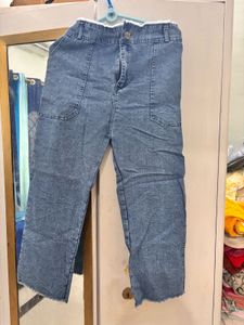 Blue Straight Leg low waist Jeans