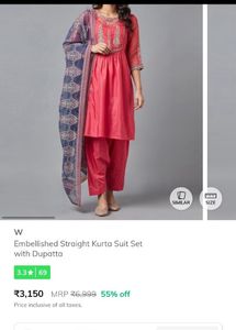 Embroidery Kurta Set For Women 💕