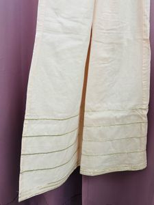 Peach Kurta Set With Plazzo And Duppatta