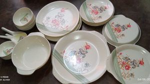 6 Plate Dinner Set Dishes,Bowl Plastic Kichthen