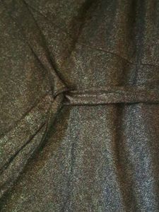 Shimmering Black Dark Silver Metallic Dress.