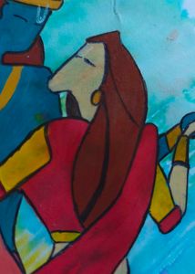 Radha Krishna Handmade Painting