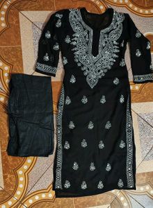 Stylish Embroidered  Chickenkari Kurti