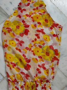 yellow hater neck top