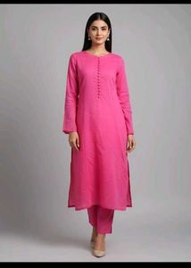 Baby pink kurti for women