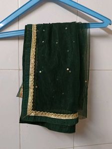 Green Sequins Dupatta