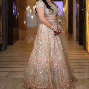 Beautiful Engagement Lehenga With Belt