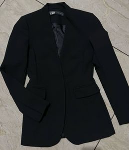 Zara Black Double Breasted Blazer