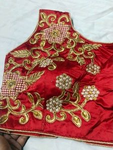 Red Embroidered Blouse