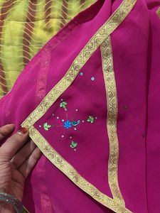 Dark Pink Duppatta