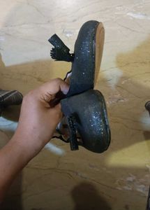 Prada Sparkly Midnight Blue Flats With Tassels