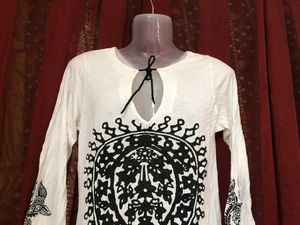 Earthbound White Printed Top
