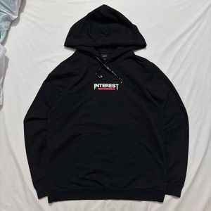 Black &#39;Interest&#39; Hoodie