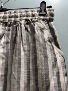 Striped Linen Blend Shorts