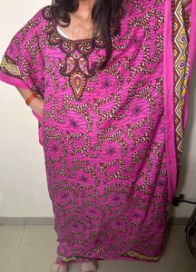 Pink Kaftan Dress