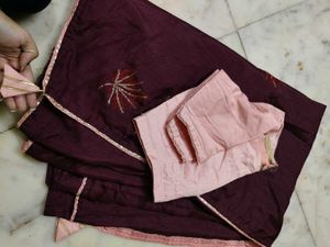 Saree With Blouse Marvadi Style