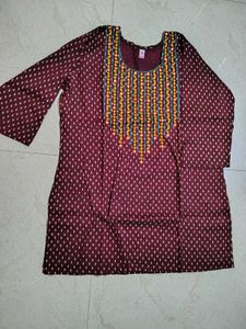 Elegant Maroon Kurta Short 42,44size