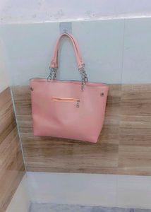 Cute Pink 'Smile' Tote Bag