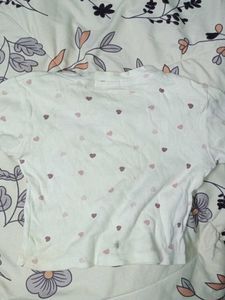 Cute Heart Print Tee