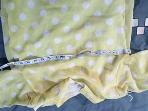 Yellow Polka Dot Top In M Size For Girls