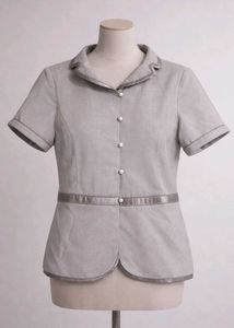 Elegant Grey Peplum Top