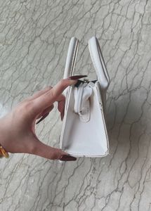 Mini White Kelly Type Bag Dupe