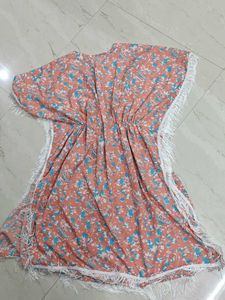 Floral Fringe Cover-Up