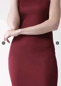 Chic Maroon Bodycon Dress