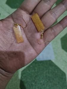 Handmade Resin Rectangle Earrings