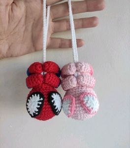 Cute Crochet Spiderman Keychain