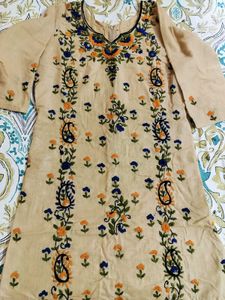 Hand Stitched Work Kurta Set