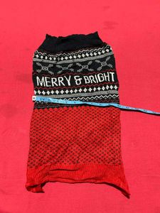 Christmas Knit Dog Sweater – Red &amp; Black