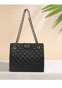 Fastrack Quilted Black Handbag