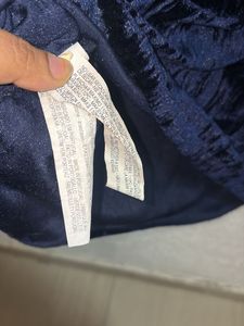 Zara Blue Velvet Top